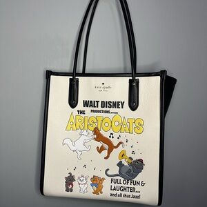 Kate Spade Aristocats White and Black Tote